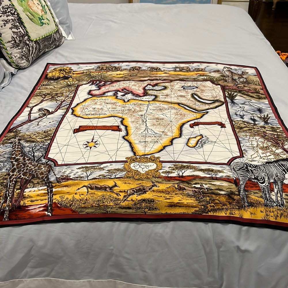 Wathne map of Africa scarf